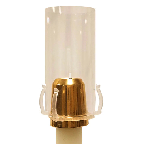 Draft Resistant Candle Burners in Brass
