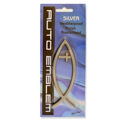 Ichthus & Cross Auto Emblem car magnet