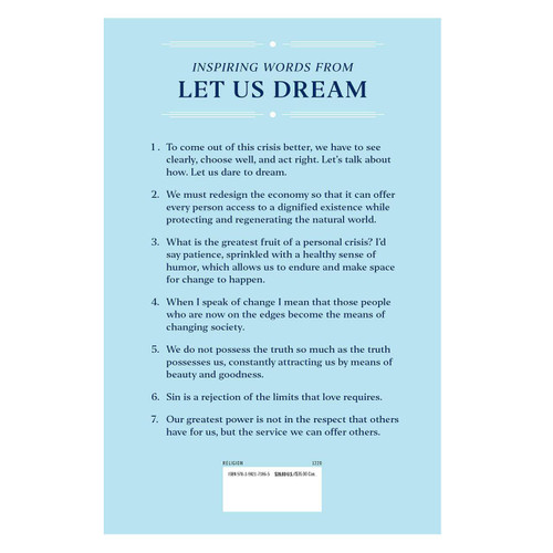 Back of the Let Us Dream by Pope Francis & Austen Ivereigh