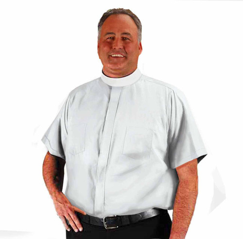 241 Big & Tall Neckband Shirt - White