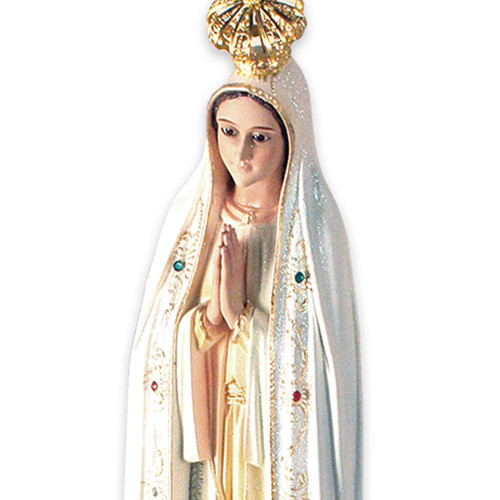 Detail of the 24" Our Lady of Fatima Statue