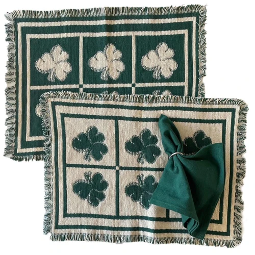 Shamrock Placemats and Napkins Set of 4