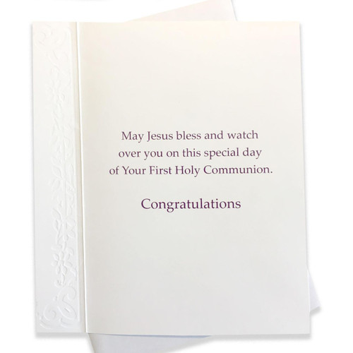 Inside First Communion Card for Son