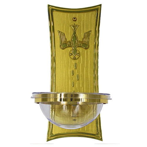 K243 Solid Brass Holy Water Font