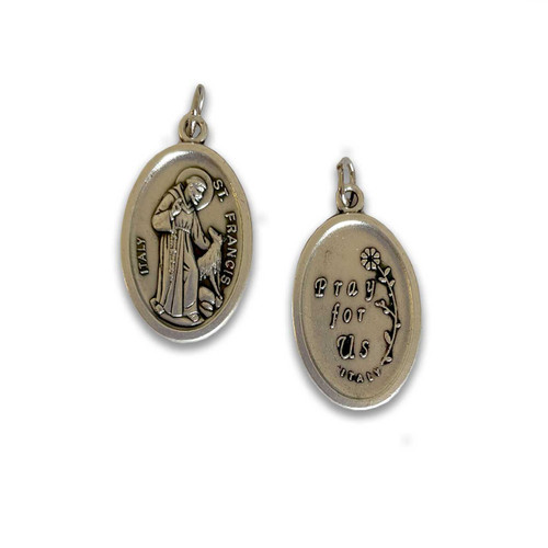 St. Francis Oxidized Medal