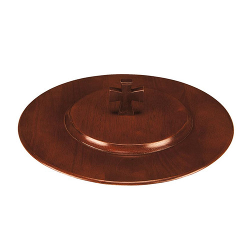 WS384 Walnut Stain Wood Communion Tray Cover