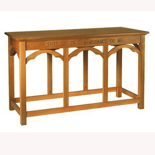 TS989 Communion Table in Medium Oak Stain