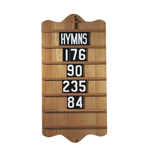 ES773HB Hymn Board Pecan Stain