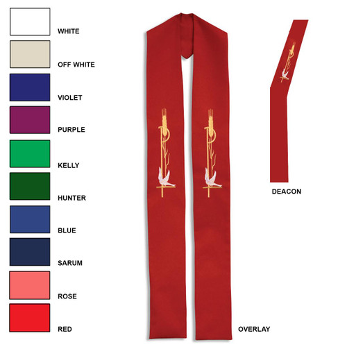 No.90 Overlay/Deacon Stole w/10 Color Options