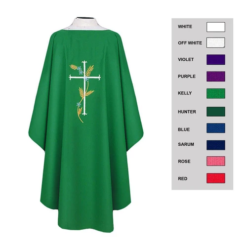 BV 871 Chasuble with Embroidery-Color Options