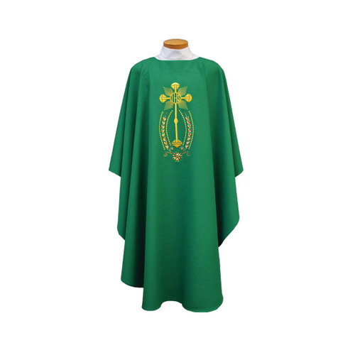 846 Chasuble w/Embroidered Monstrance and IHS