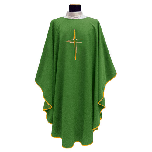 334 Chasuble in Micro Monastico Green