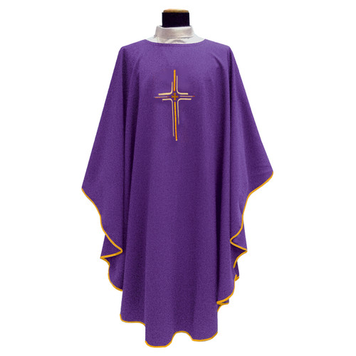334 Chasuble in Micro Monastico Purple