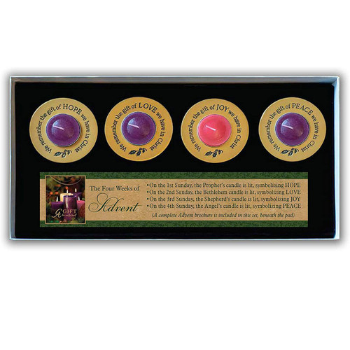 Tealight Advent Set of 4 with Advent brochure