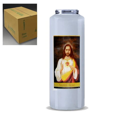 CA 2104 6-Day Votive Gleams Sacred Heart/Case of 12
