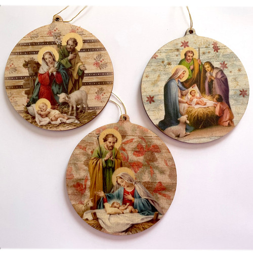 Set of 3 Holy Family Ornaments