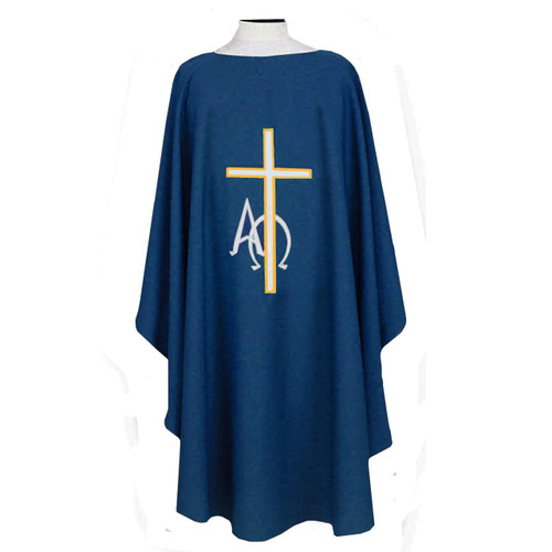 997A Blue Chasuble from Beau Veste