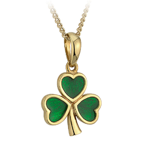 Enamel Shamrock Necklace | St. Patrick 