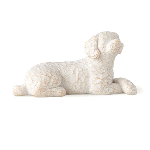 Lying down style of Love My Small Dog by Willow Tree