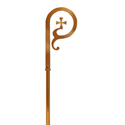 K62-B Bishop Crozier in Satin Brass