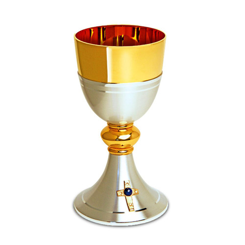 K920Two-Tone 24K Gold and Silver Plate Chalice