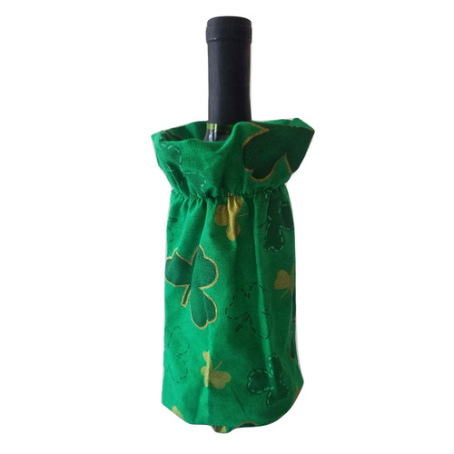 Cloth Shamrock Bottle Holder