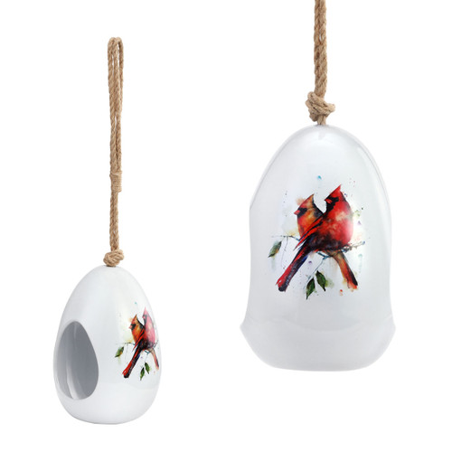 Bird Feeder with Cardinal Art