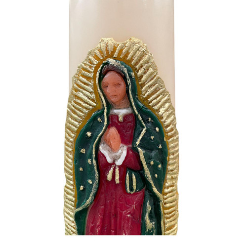 Detail of the Guadalupe Home Paschal Candle