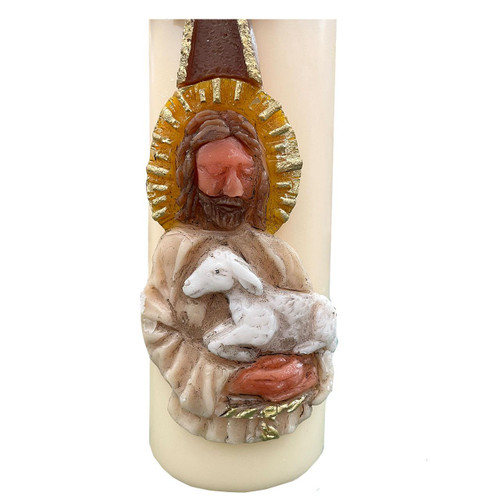 Detail Photo of the Lamb of God Home Paschal Candle
