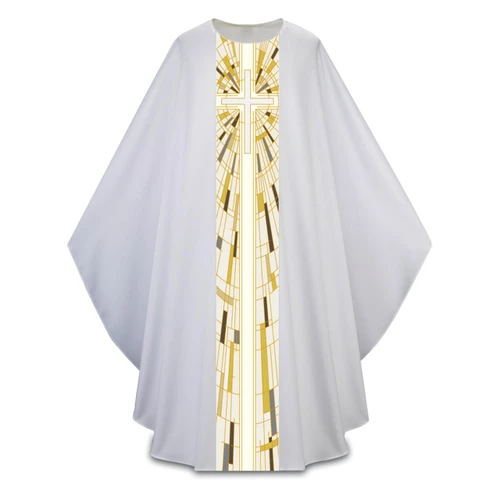 7505 White Gothic Chasuble in Pius