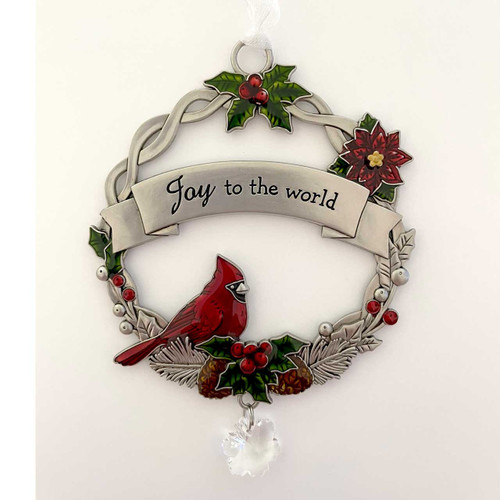 Joy to the World Cardinal Ornament