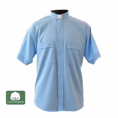 2400 SS Tab Shirt in Sky Blue