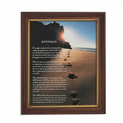 Framed Footprints in the Sand Print