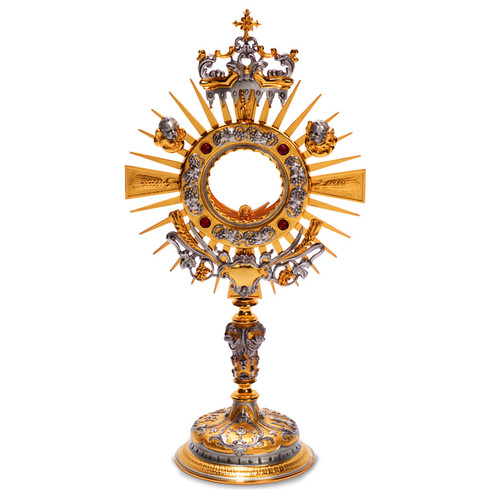 K662 24K Gold Plate Monstrance with Ornamentation