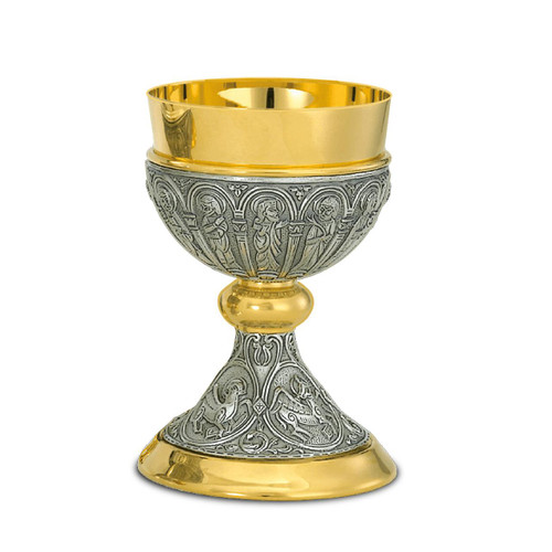 A-4133G Two-Tone 12 Apostles Chalice