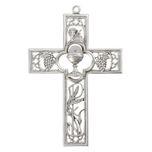 Pieced Pewter First Communion Wall Cross