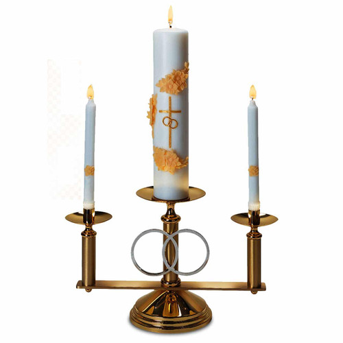 K475 Solid Brass Unity Candle Stand