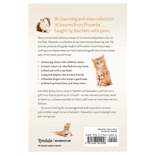 Back Cover of Pawverbs: 100 Inspirational Short Stories about Animals