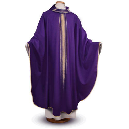 65/002015 Chasuble in Jacquard Purple