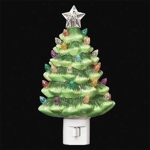 Vintage Christmas Tree Night Light