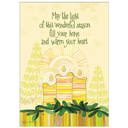 Set of Christmas Candle Cards with 10 cards/10 envelopes