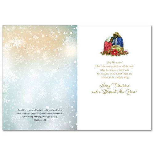 Inside design of the Boxed Christmas Blessings Cards