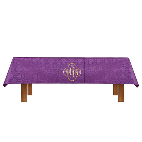 J089PRP Altar Frontal in Purple Avignon Jacquard