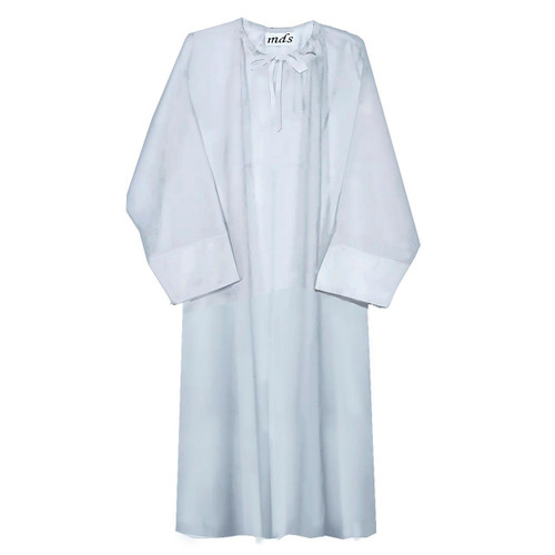 3287 MDS Classic Tie Linen Alb