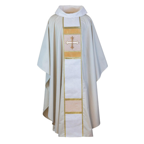 1985 Holy Cross Chasuble with Art Silk White