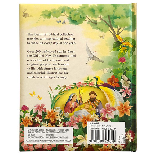 365 Bible Stories & Prayers back cover