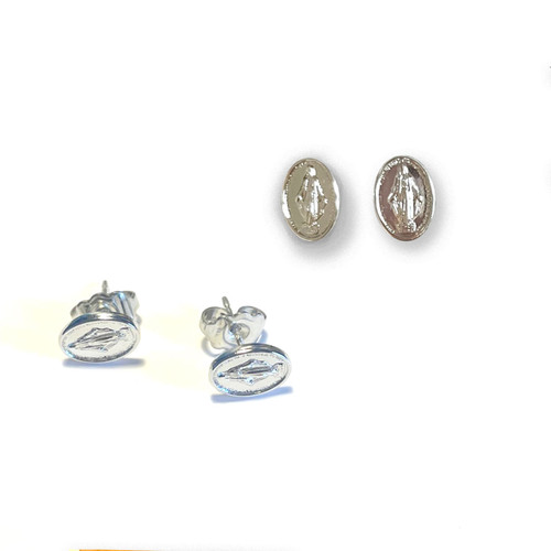 Miraculous Medal Earrings with Post