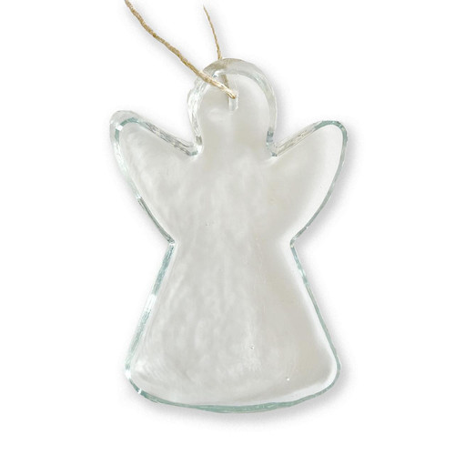 Solid Glass Angel for Wall Hanging detail photo