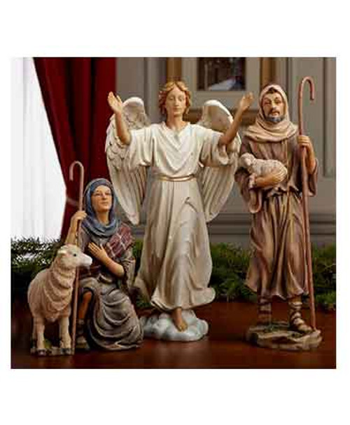Three Kings Shepherds & Angel Nativity Figures