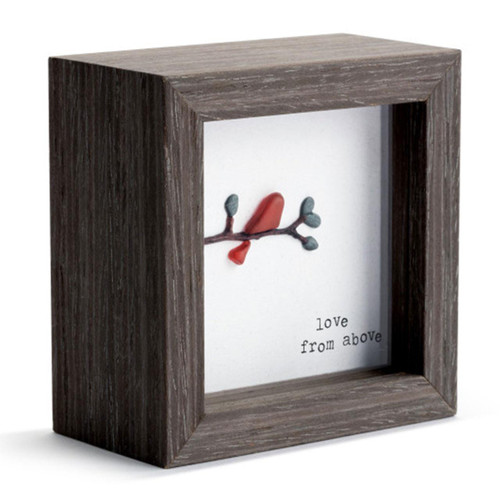Side View of the Love From Above Cardinal Mini Plaque